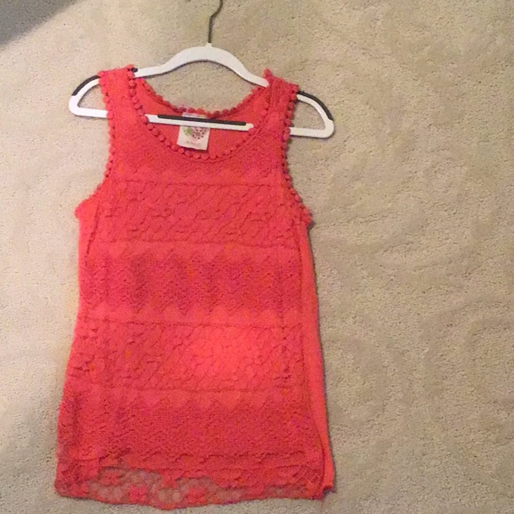 Red tank top with pattern